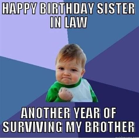 funny birthday memes for sister in law